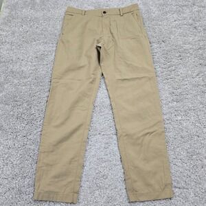 Lululemon Commission ABC‎ Pants Mens 30x28 Tan Straight Athleisure E40416 READ